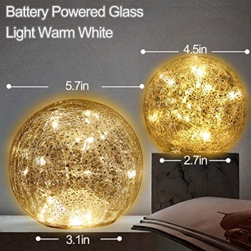 Mercury Crackle LED Glass Globes - Elegant Decor for All Occasions