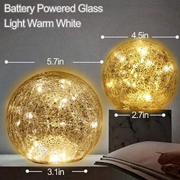 Mercury Crackle LED Glass Globes - Elegant Decor for All Occasions