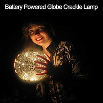 Mercury Crackle LED Glass Globes - Elegant Decor for All Occasions