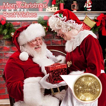 Mercury Crackle LED Glass Globes - Elegant Decor for All Occasions