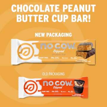 No Cow High Protein Bars - Low Sugar, Vegan Snack