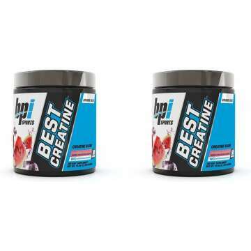 BPI Sports Best Creatine - Advanced 6 Forms for Muscle Gain - Watermelon Cooler Flavor, 2 Packs