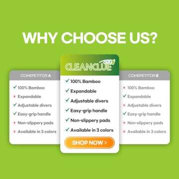 Cleanclue Expandable Kitchen Cabinet Organizer for Food Storage Container Lids, Bamboo Drawer Caddy Adjustable Dividers, Box for Kitchen Storage and Organization, Lids Organizer for Cabinet (Natural)