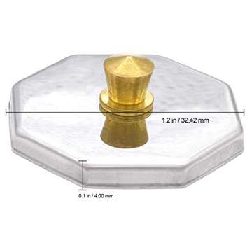 Beauticom Crystal Glass Dappen Dish for Acrylic Nail Dip Powder, Monomer, and Nail Polish Remover (Octagon Shape w/Stainless Steel Lid, 4 Pieces)