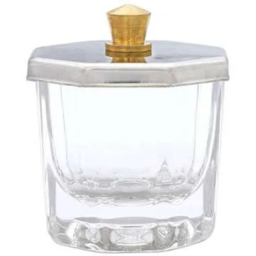 Beauticom Crystal Glass Dappen Dish for Nail Polish & Monomer