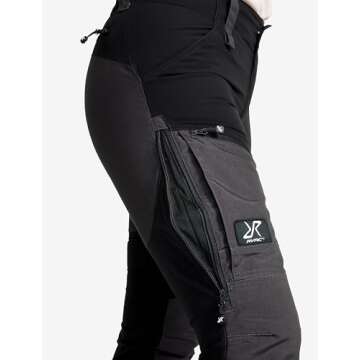 RevolutionRace Women’s RVRC GP Pro Pants, Durable and Ventilated Pants for All Outdoor Activities, Jet Black, 3XL