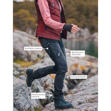 RevolutionRace Women’s RVRC GP Pro Pants, Durable and Ventilated Pants for All Outdoor Activities, Jet Black, 3XL