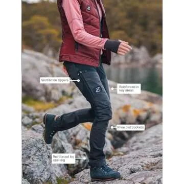 RevolutionRace Women’s RVRC GP Pro Pants, Durable and Ventilated Pants for All Outdoor Activities, Jet Black, 3XL