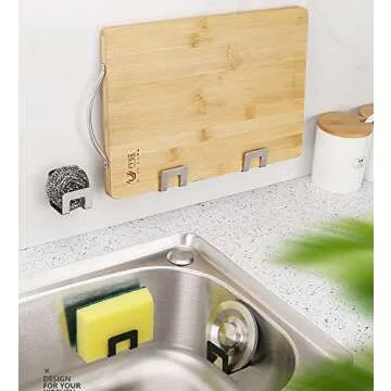 Durable WOOROLL Kitchen Sink Sponge Holders - Rustproof & Stylish