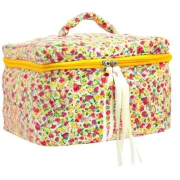 Elegant Quilted Cotton Makeup Bag for Women - PAZIMIIK