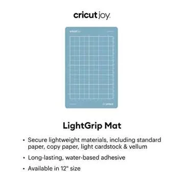Cricut Joy LightGrip Cutting Mats 4.5" x 12", Reusable Cutting Mat for Crafts with Protective Film, Use with Printer Paper, Vellum, Light Cardstock & More for Cricut Joy (1 Count)
