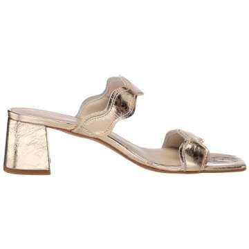 Dolce Vita Ilva MID Heeled Sandal - Gold Distressed Leather