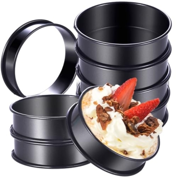DATANYA Nonstick Crumpet Rings Set for Baking and Cooking