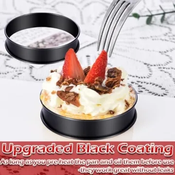 DATANYA Nonstick Crumpet Rings Set for Baking and Cooking