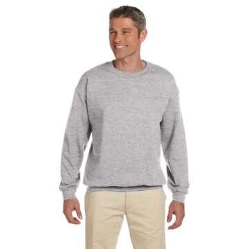Hanes Men's Ultimate Sweatshirt, Heavyweight Fleece Sweatshirt, Crewneck Pullover for Men