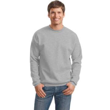 Hanes Men's Ultimate Sweatshirt, Heavyweight Fleece Sweatshirt, Crewneck Pullover for Men