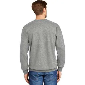 Hanes Men's Ultimate Sweatshirt, Heavyweight Fleece Sweatshirt, Crewneck Pullover for Men