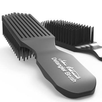 Black Detangler Brush by Felicia Leatherwood - For Kinky, Curly, Wavy 4c or Straight Hair - Tame You...