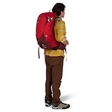 Osprey Stratos 34L Men's Hiking Backpack, Poinsettia Red