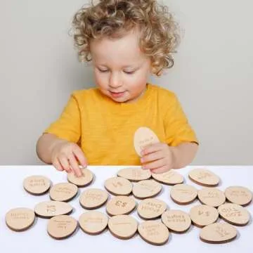 Easter Egg Tokens 24Pcs - Unique Wooden Fillers for Eggs