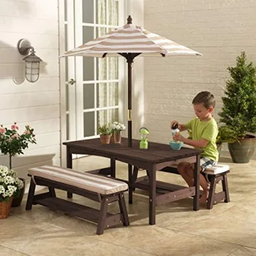 KidKraft Kid-Sized Wooden Table & Bench Set for Kids