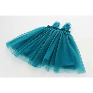 LYXIOF Baby Girls Tutu Dress Toddler Tulle Sleeveless Princess Sundress Blue 9 Months