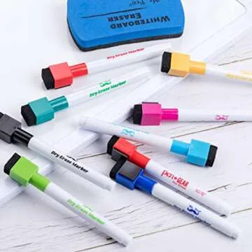 Mr. Pen- Magnetic Dry Erase Markers, 8 Pack with 1 Dry Erase Eraser, Magnet, Dry Erase Magnetic Markers, Dry Erase Pens Fine Tip, Fine Tip Dry Erase