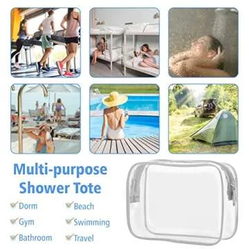 PACKISM Clear Makeup Bags, 2 Pack Quart Size Travel Bag TSA Approved Clear Travel Bags for Toiletries, Clear Cosmetic Bags Carry on Clear Toilety Bag TSA Approved Toiletry Bags, Grey