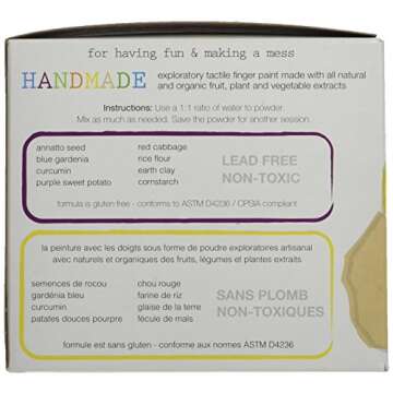 Finger Paint - Eco Kids Non-Toxic Natural Paint - Safe Art Product 5 (4oz) Containers