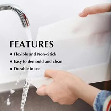 Nicole Rectangle Silicone Soap Mold Silicone Liner for 9 Bar Mold with Wood Box and Wooden Cover