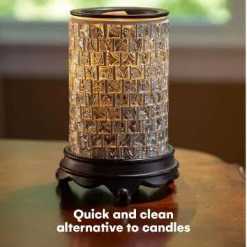 VP Home Wall Plug-in Wax Warmer for Scented Wax, Mosaic Glass Polychromatic Electric Home Fragrance Warmer for Essential Oils, Candle Wax Melts and Tarts, Scentsy Warmer Night Light