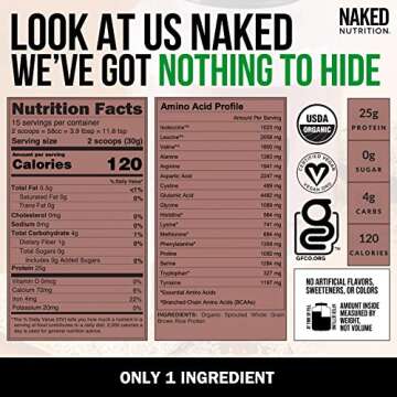 Naked Rice 1Lb Organic Brown Rice Protein Powder