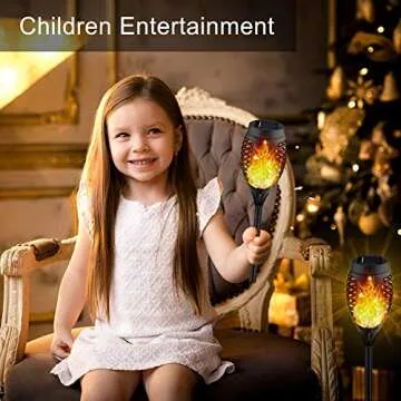 Kurifier 12Pack Flickering Flame Solar Torch Lights for Garden Decor, Waterproof Solar Lights Outdoor Decorative, Outdoor Decorations for Yard Porch Lawn Patio Outside Decor-Luces Solares para Jardin