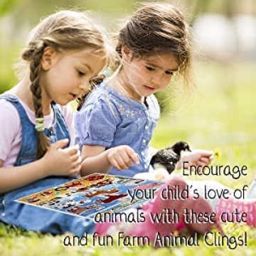 Farm Animals Gel Window Clings - Fun and Educational Stickers