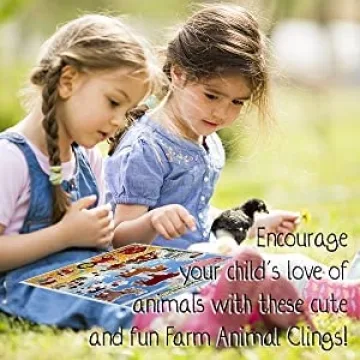 Farm Animals Gel Window Clings - Fun and Educational Stickers