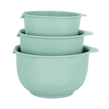 GLAD Mixing Bowls with Pour Spout, Set of 3 | Nesting Design Saves Space | Non-Slip, BPA Free, Dishw...