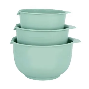 GLAD Mixing Bowls with Pour Spout, Set of 3 | Nesting Design Saves Space | Non-Slip, BPA Free, Dishw...