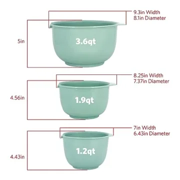 GLAD Mixing Bowls Set - Space Saving, Durable & Stylish