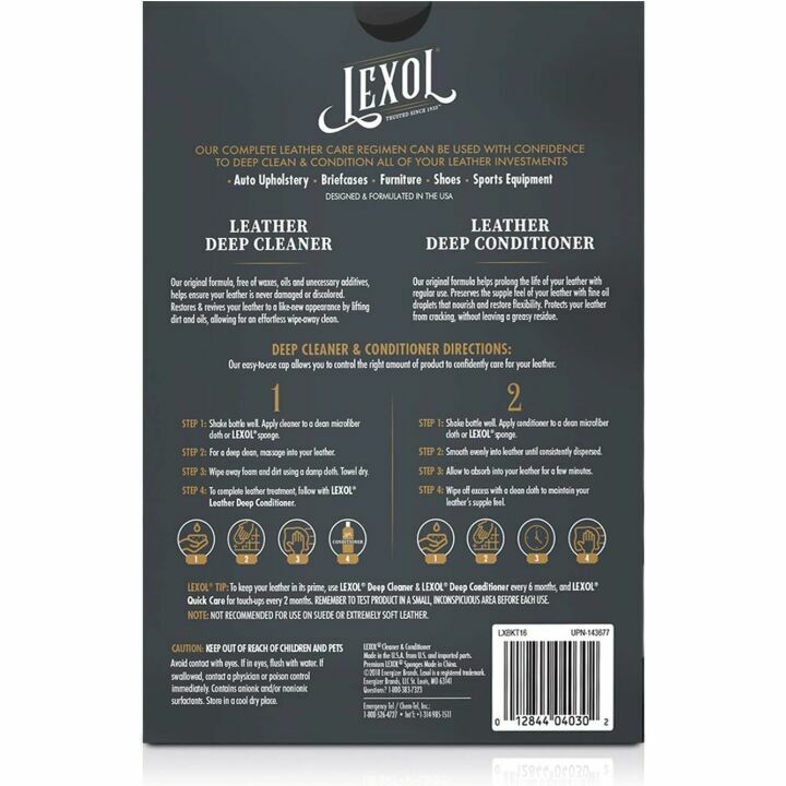 Lexol Leather Cleaner & Conditioner Kit - 8 oz Bottles