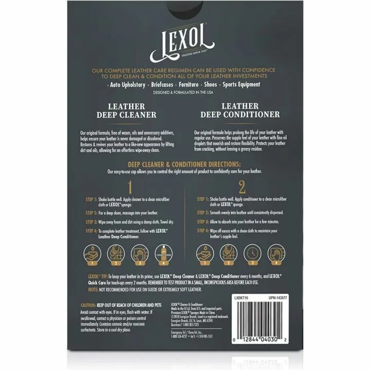Lexol Leather Cleaner & Conditioner Kit - 8 oz Bottles