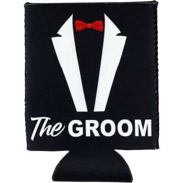 Team Groom Neoprene Can Cooler Sleeves 12 Pack