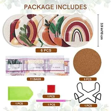 Craft Your Own Temlum Diamond Painting Coasters with Holder