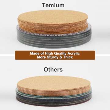 Temlum Diamond Painting Coasters DIY Kit for All Ages