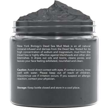 New York Biology Dead Sea Mud Mask for Face and Body Infused with Tea Tree - Spa Quality for Acne an...