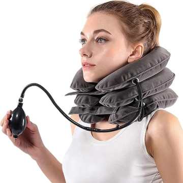 S Cervical Neck Traction Device for Instant Neck Pain Relief - Inflatable & Adjustable Neck Stretche...