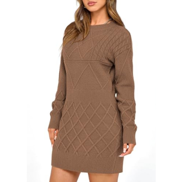 PRETTYGARDEN Cozy Oversized Sweater Dress for Winter Style