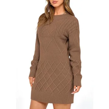 PRETTYGARDEN Cozy Oversized Sweater Dress for Winter Style