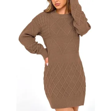 PRETTYGARDEN Cozy Oversized Sweater Dress for Winter Style