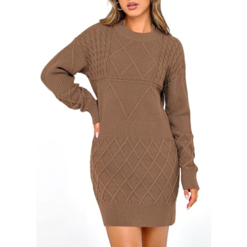 PRETTYGARDEN Cozy Oversized Sweater Dress for Winter Style