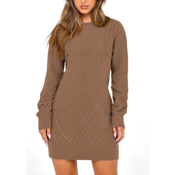 PRETTYGARDEN Cozy Oversized Sweater Dress for Winter Style